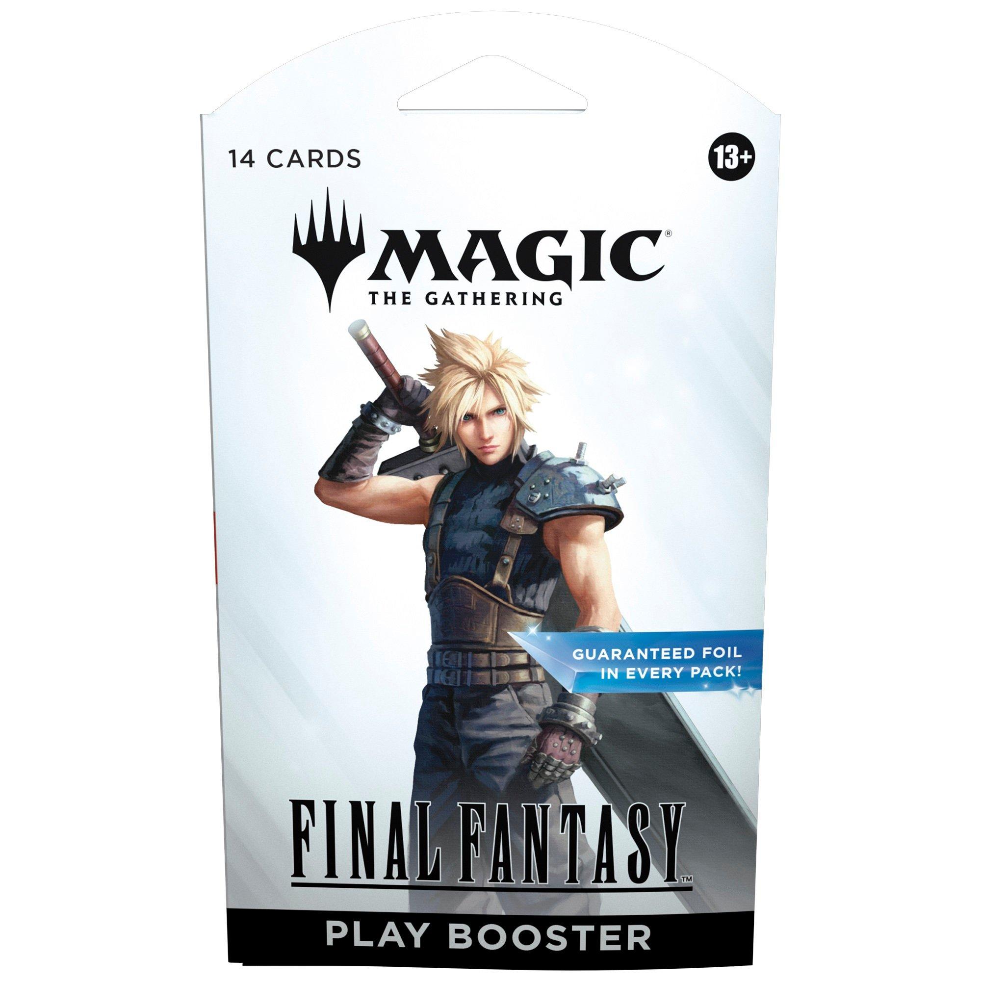 MAGIC THE GATHERING Final Fantasy sealed sleeved play booster pack with character illustration on a white background